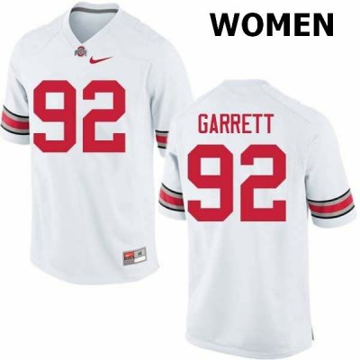 Women's Ohio State Buckeyes #92 Haskell Garrett White Nike NCAA College Football Jersey Hot Sale TGE5344WS